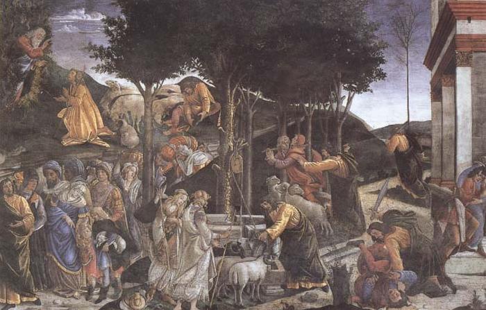 Sandro Botticelli Trials of Moses France oil painting art